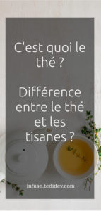 C'est quoi le thé - C'est quoi la différence entre le thé et les tisanes